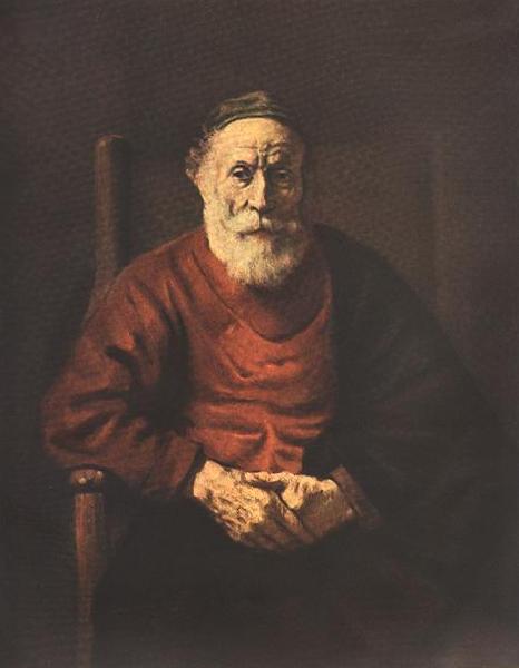 REMBRANDT Harmenszoon van Rijn Portrait of an Old Man in Red ry oil painting picture
